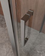 Душевой уголок Cezares MOLVENO-AH-11-150/90-C-GM-IV, 150х90х195, профиль оружейная сталь, прозрачное стекло