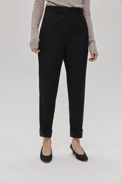 Брюки с отворотами (Просто идеальные брюки), черные