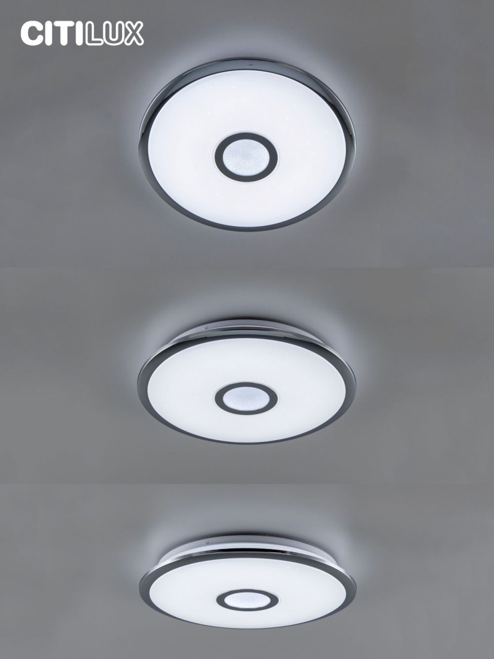 Citilux Старлайт Смарт CL703A30G Умная люстра Хром