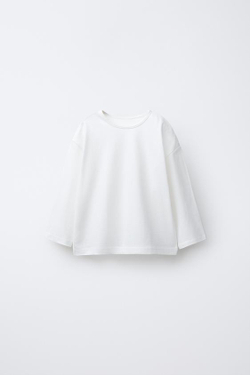 ZARA НАБОР ИЗ ТРЕХ ОДНОТОННЫХ ФУТБОЛОК, РОЗОВАТЫЙ