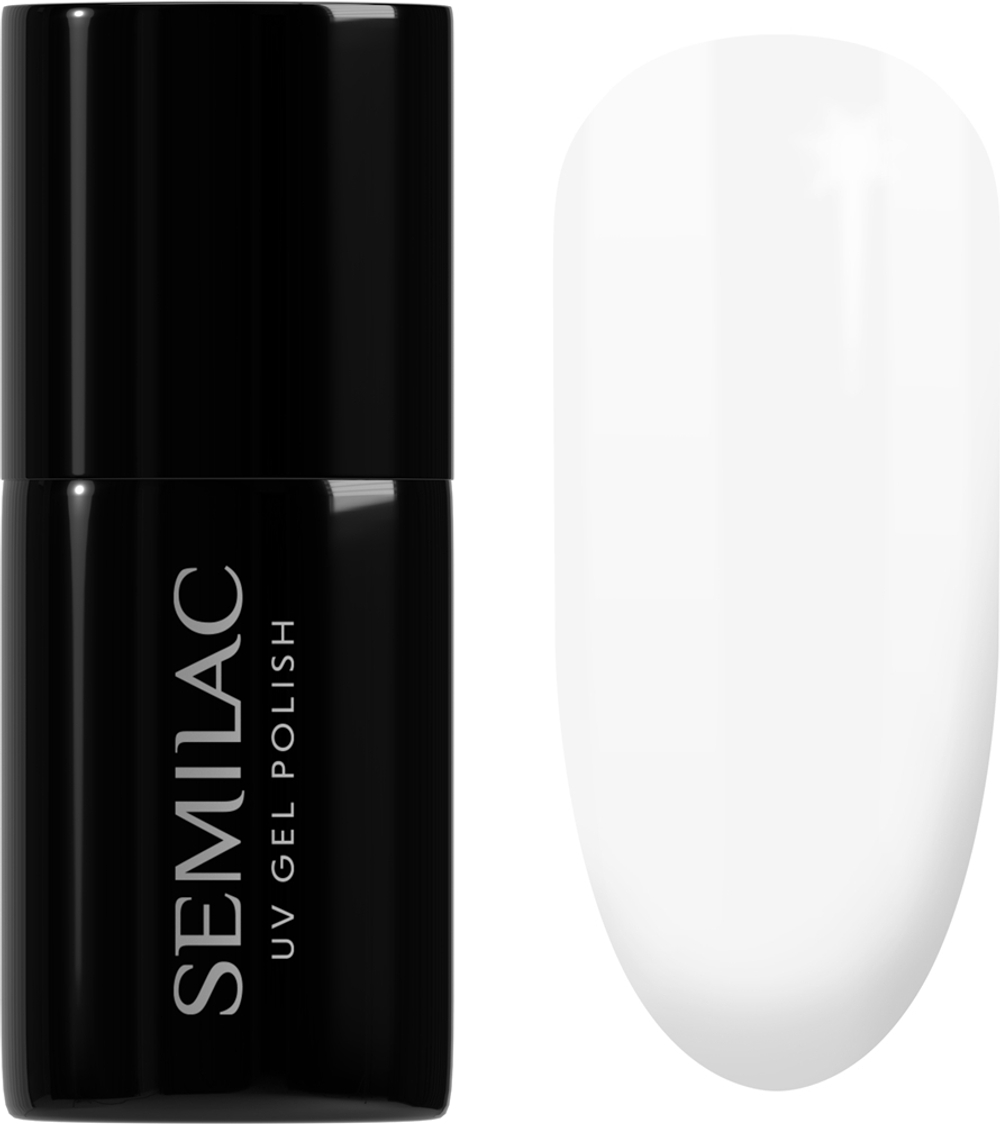 Semilac UV Hybrid Black & White - гибридный лак для ногтей, 7 ml