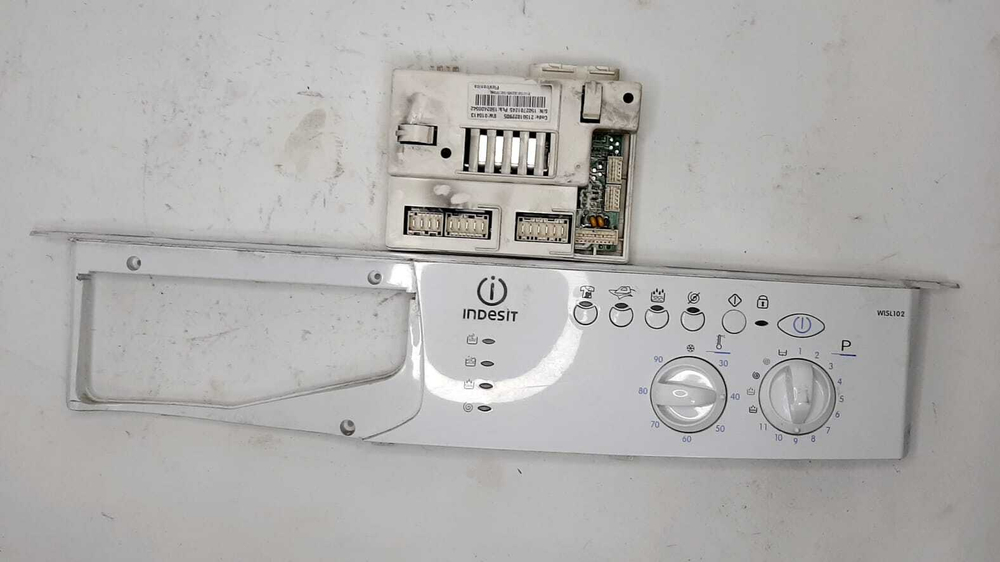 127 Комплект модуль силовой+индикация Indesit 21501022905 б/у для стиральной машины