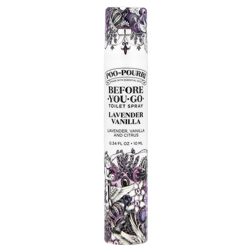 Poo-Pourri, спрей для туалета Before-You-Go®, лаванда и ваниль, 10 мл