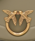 Кожаная сумка через плечо ROUND CLICK CLASSIC VITELLO MO Pinko - серый(101510 A0QO)