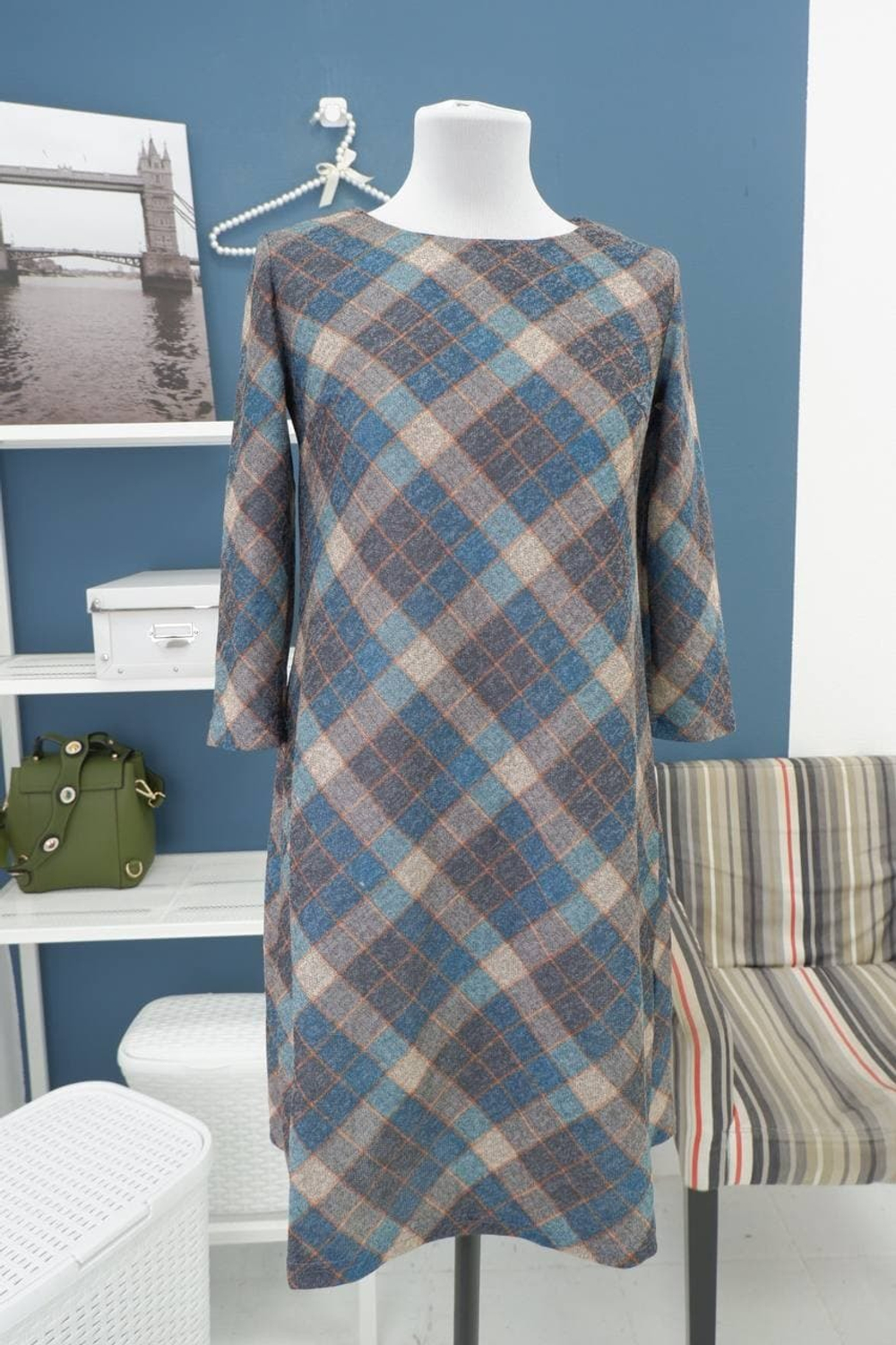 Платье DENIZA в клетку 44 размер, новое