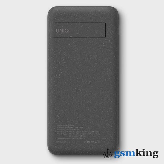 Uniq HYDE Air Click 10000mAH Magnetic Wireless Power Bank with 20W USB-C PD Gray