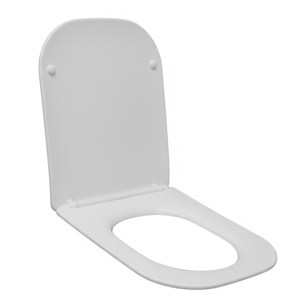 Сиденье для унитаза  WAVE КОСМОС/COSMO дюропласт, микролифт БЕЛЫЙ