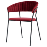 Стул stefany, велюр, винный