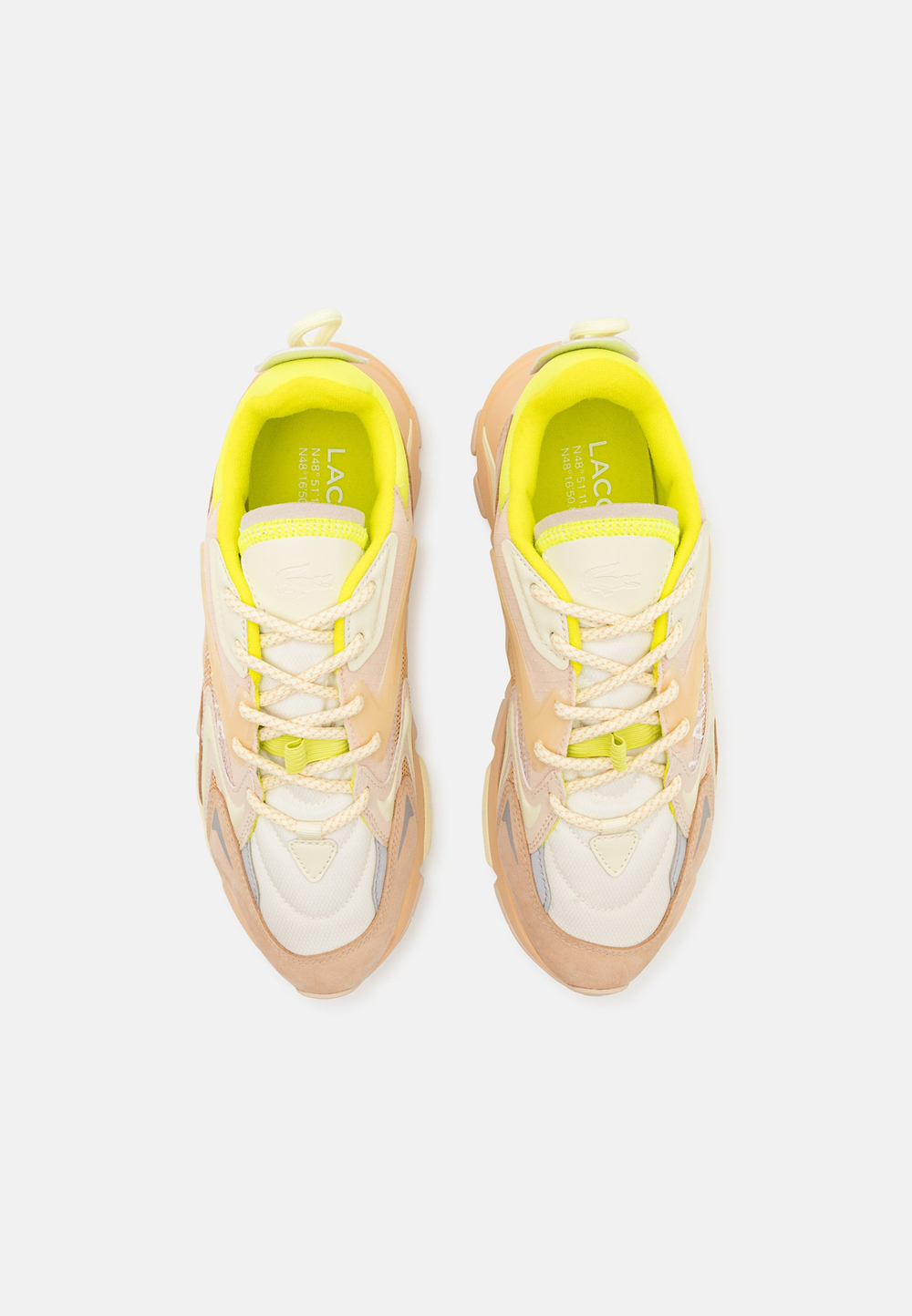 Lacoste L003 NEO TECH 224 - кроссовки на шнуровке - Светло-жёлтый / Бежевый