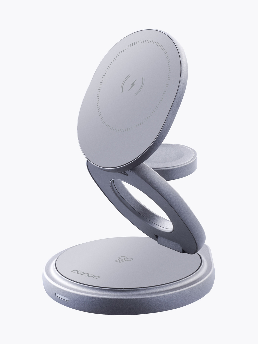 Зарядная станция Deppa 22 Вт 3 в 1 MagSafe Rotation QI складная, графит
