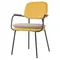 Стул с подлокотниками pea, велюр, желтый/бежевый