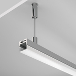 Алюминиевый профиль Maytoni накладной-подвесной 20×20 (Серебро, 2 м), ALM-2020B-S-2M