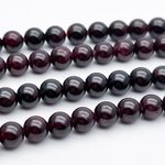 Гранат альмандин бусины, диаметр 6,4-6,6 мм, цена за 29-30 шт (1/2 нити)