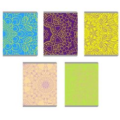 Тетради А5 48л. Скрепка. Клетка-Ажурные узоры