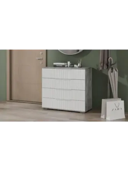 Комод для одежды Ателье светлый 4 ящика 92х41х84 см