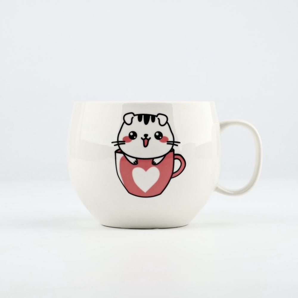 Кружка чайная керамическая «Для большого счастья», 600 мл