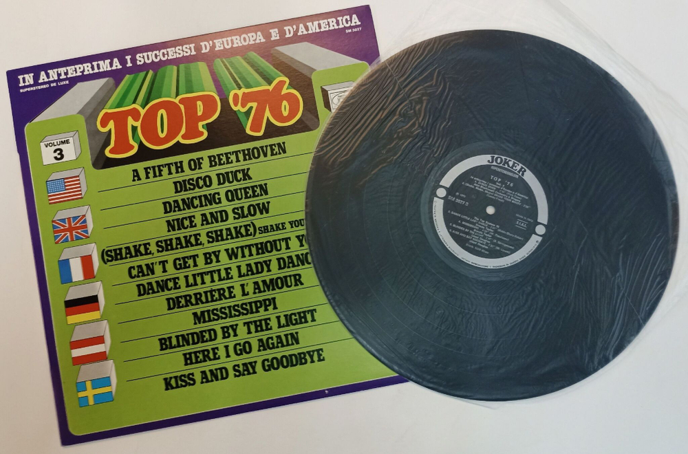 Винтажная виниловая пластинка LP Сборник Top 76 Volume 3 (Италия 1976)