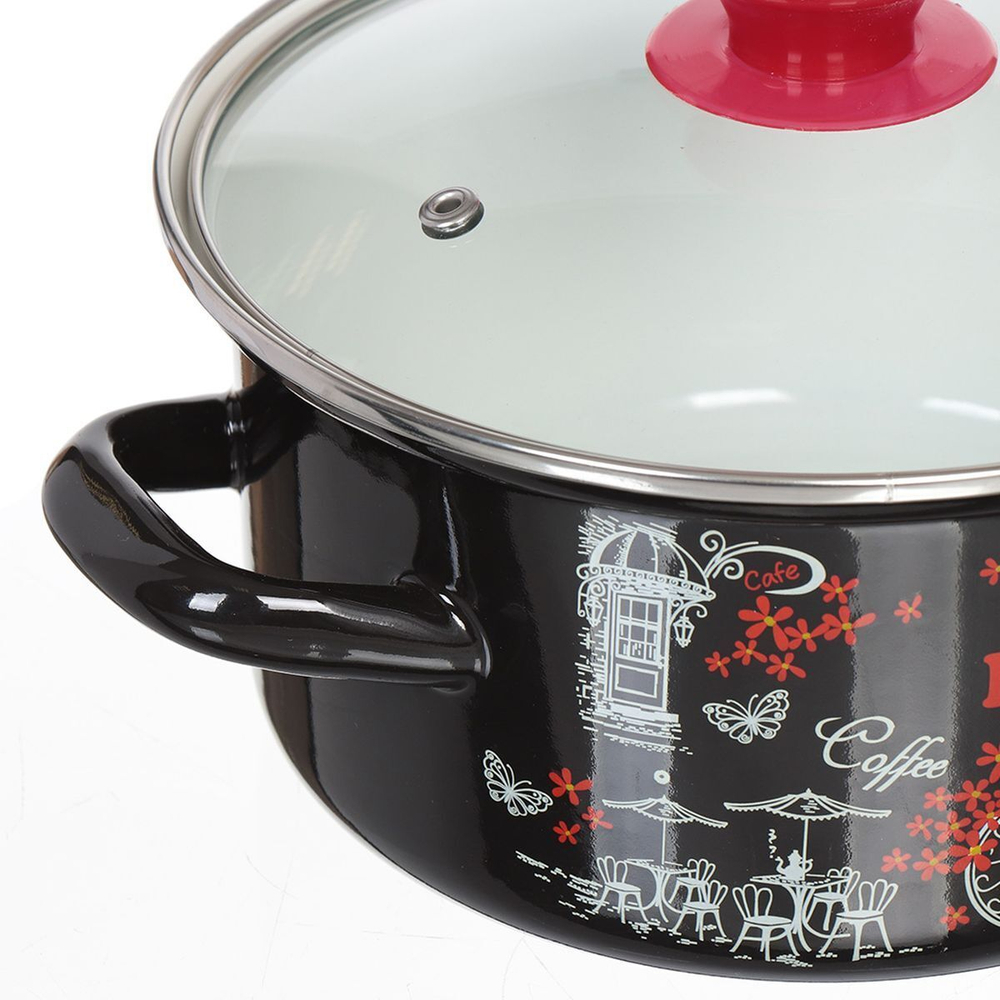 Набор эмалированной посуды 6 пр, кастрюли 1.9,2.5,5 л, Керчь, Отдых-5-1-Люкс