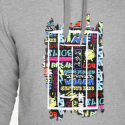 Мужская кофта теннисная Tennis-Point Graffity Hoody Men - Grey, Multicoloured
