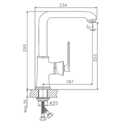 Смеситель для кухни Haiba HB70181-7, черный