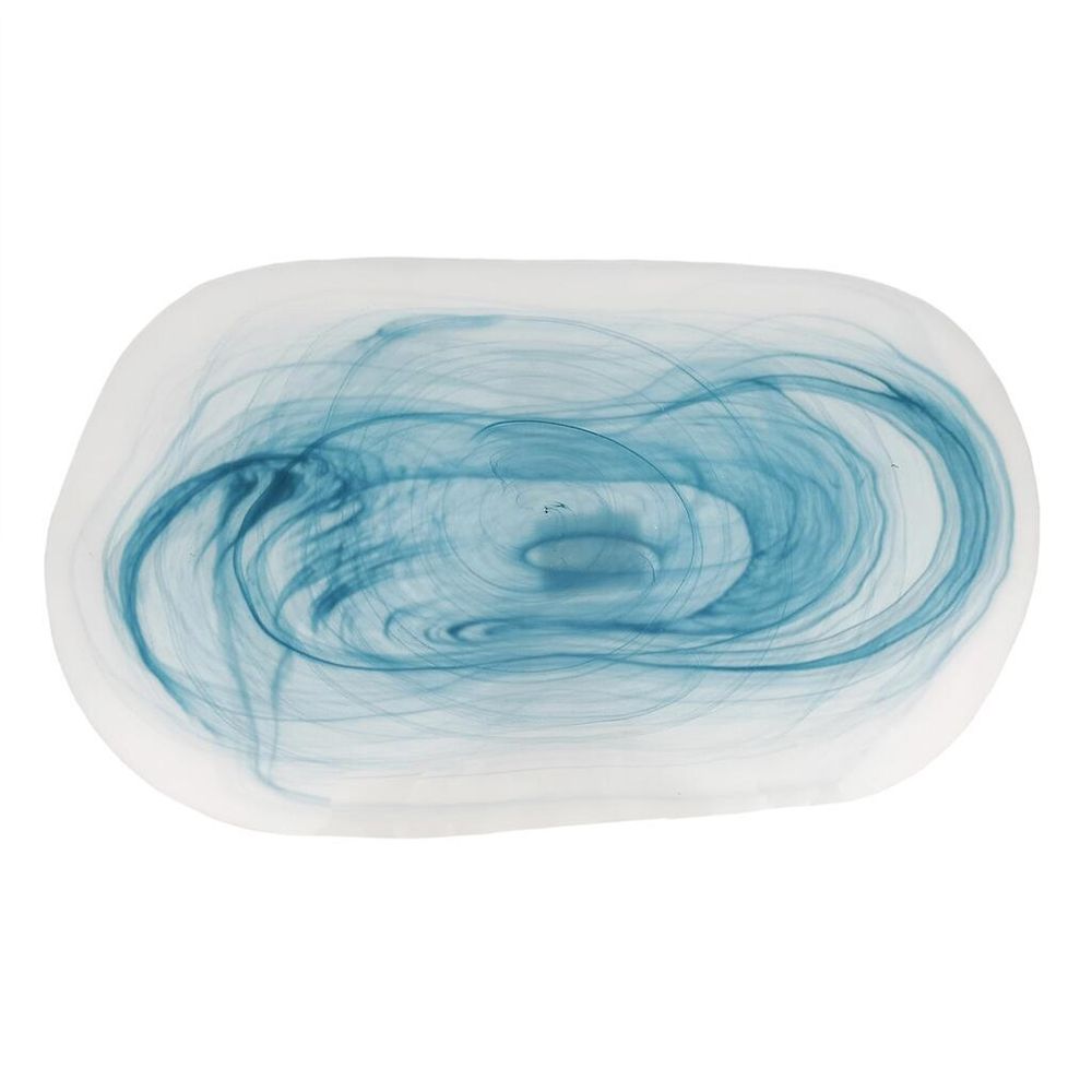 Блюдо овальное 21*11,5*2 см Blue Sunset матовое стекло P.L. Proff Cuisine [6]