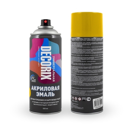 Эмаль аэрозольная DECORIX универсальная Желто-золотой NO.С349 (0,52л) 0101-94 DX