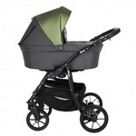 PITUSO КОЛЯСКА 2 В1 NINO КОРОБ+ПРОГУЛКА ANTRACYT+КОЖА METALIC OLIVE