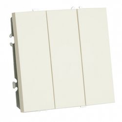 Выключатель трехклавишный без рамки Stekker Эмили 49870