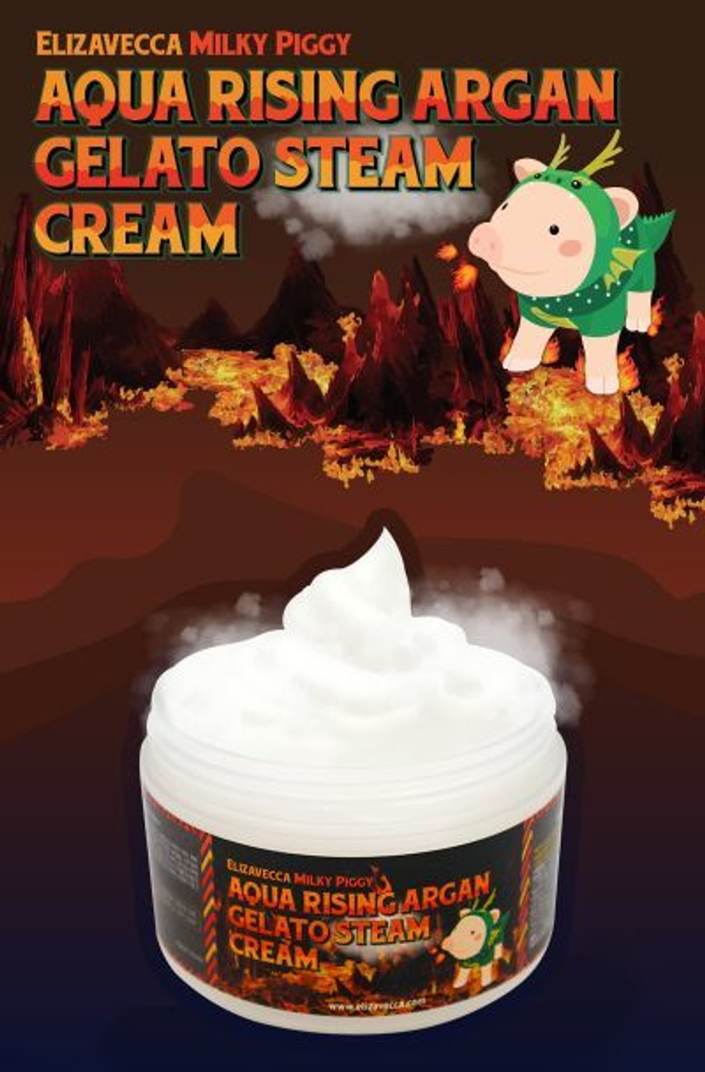 Крем паровой увлажняющий Elizavecca Aqua Rising Argan Gelato Steam Cream