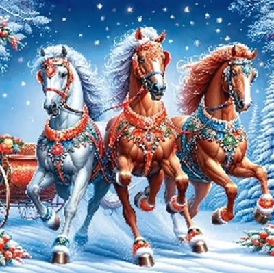 Салфетки бумажные 33*33 Pero Prestige Зимняя тройка, 3 слоя, 20л