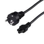 Шнур сетевой, вилка СЕЕ 7/7(Schuko) - разъем IEC 320 C5, кабель 3x0,75мм², 1,8м, для питания ноутбук