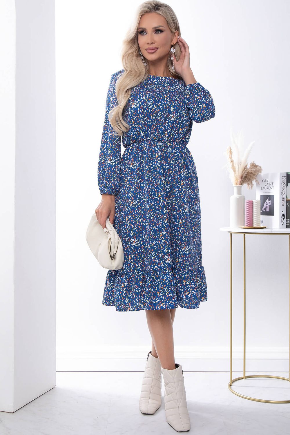 Платье "Лисбет" П8554 (синее) LT Collection