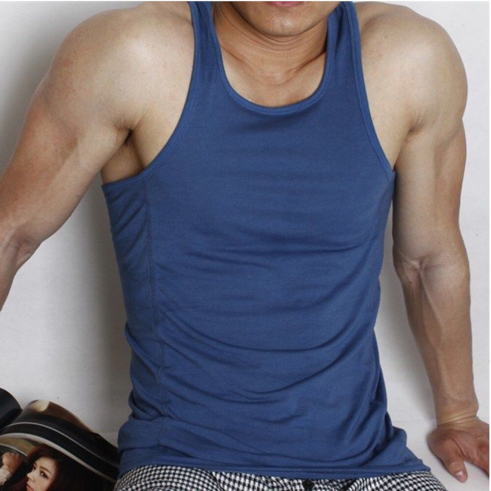 Мужская майка синяя SuperBody T-shirt Blue 5474