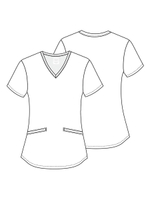 Топ медицинский женский Cherokee CK637, морской, S