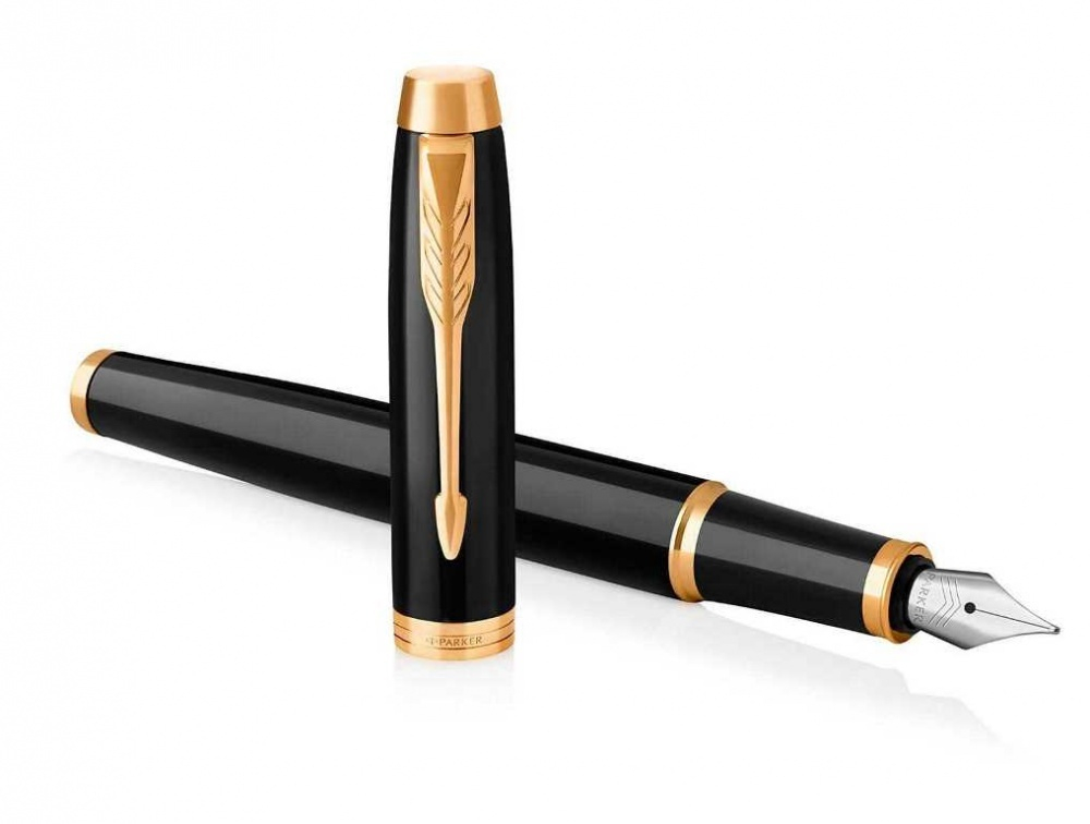 Подарочный набор Parker IM с перьевой ручкой и чехлом Black GT, перо M