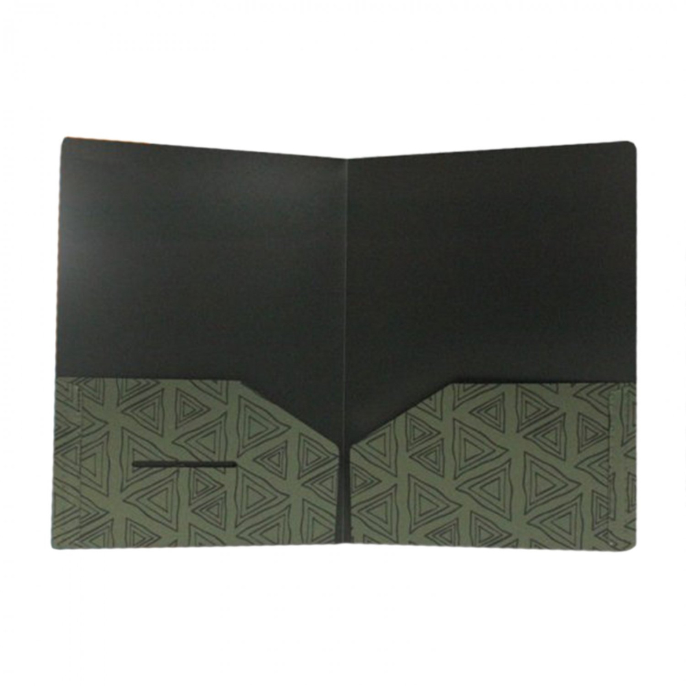 Папка для презентаций Silwerhof DELTA 2 внутр.кармана A4 225 х 357 мм, 400 мкм, оливковая