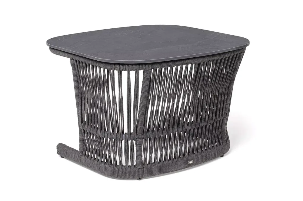 "Лугано" журнальный стол 76х76 H55 см из HPL, цвет "серый гранит"