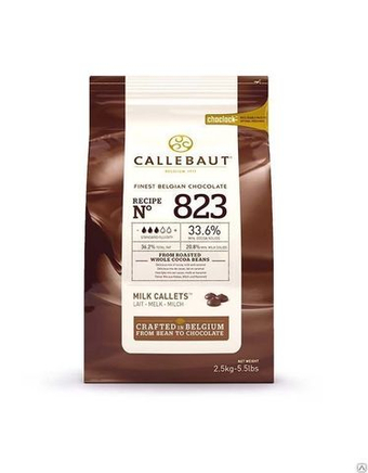 Шоколад молочный 33,6% Callebaut 2,5 кг