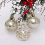 Новогодние шары 8 см (набор 3 шт) «Dream», Шампань