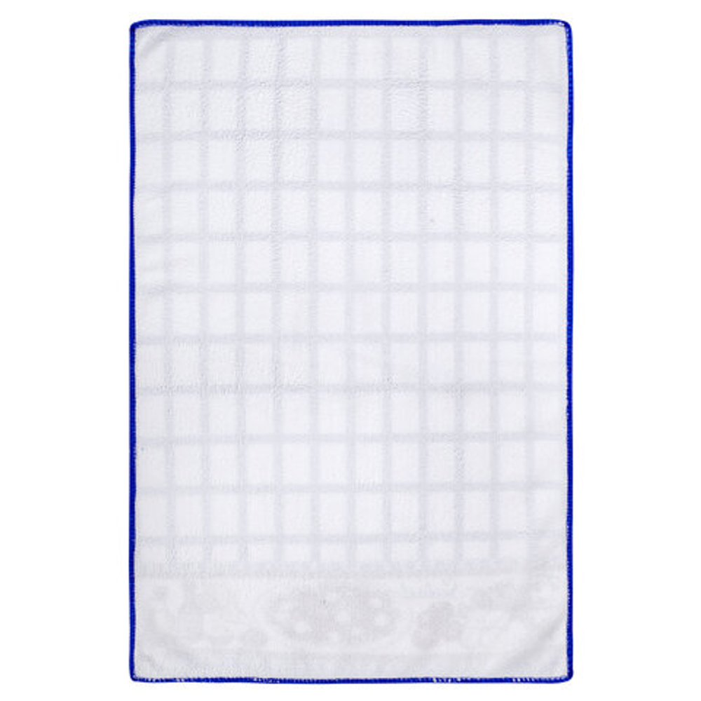 Салфетка из МИКРОФИБРЫ универсальная, 40х60 см, синяя клетка, орнамент, 240 г/м2, BOOMHOUSE (БУМХАУС), 700881