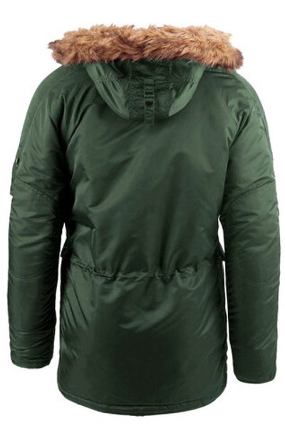 Куртка Аляска Alpha Slim Fit N-3B Parka (оливковая - s.green/orange)