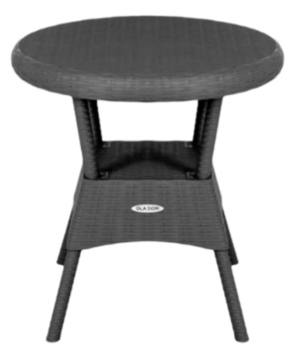 Стол пластиковый Элластик-Пласт Ola Dom 70x70см круглый (коричневый)