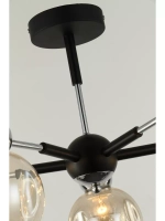 Люстра потолочная FABIA  E27*5*60W черный, хром