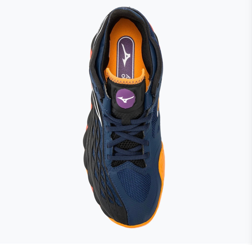 MIZUNO, WAVE ENFORCE TOUR, Padel, DRESS BLUES / WHITE / CARROT CURL, MEN, US 11,5 /EUR 45 /UK 10,5 /СМ 29,5