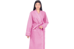 Халат вафельный Home One с кантом розовый 48