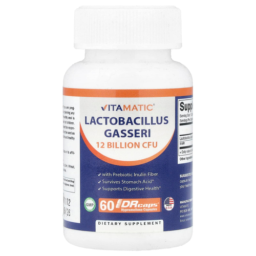 Vitamatic, Lactobacillus Gasseri, 60 капсул с гипромеллозой DRcaps®