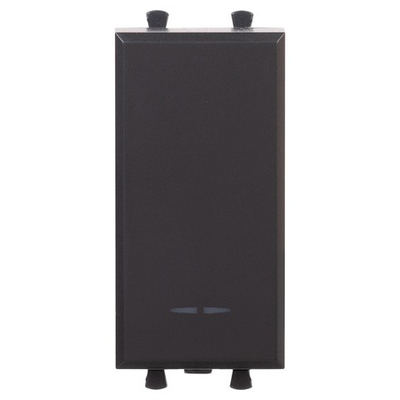 Выключатель модульный, "Avanti", "Черный матовый", 1 модуль