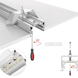 Профиль с экраном S2-LINIA69-F-2500 ANOD+OPAL (Arlight, Алюминий) 021177
