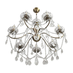 8346/7 CLASSI бронза/прозрачный, металл/хрусталь Люстра потолочная E14 7*40W 220V LUINA