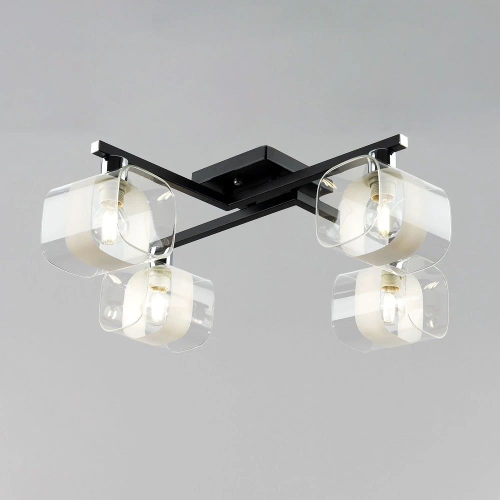 Citilux Вирта CL139145 Люстра потолочная Чёрная Матовая